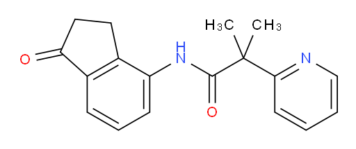 2-methyl-N-(1-oxo-2,3-dihydro-1H-inden-4-yl)-2-(pyridin-2-yl)propanamide