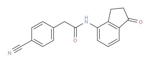 2-(4-cyanophenyl)-N-(1-oxo-2,3-dihydro-1H-inden-4-yl)acetamide