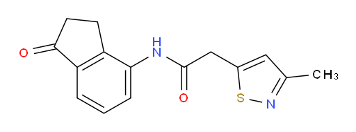 2-(3-methylisothiazol-5-yl)-N-(1-oxo-2,3-dihydro-1H-inden-4-yl)acetamide