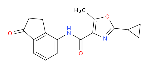 2-cyclopropyl-5-methyl-N-(1-oxo-2,3-dihydro-1H-inden-4-yl)oxazole-4-carboxamide
