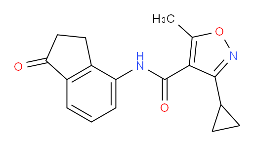 3-cyclopropyl-5-methyl-N-(1-oxo-2,3-dihydro-1H-inden-4-yl)isoxazole-4-carboxamide