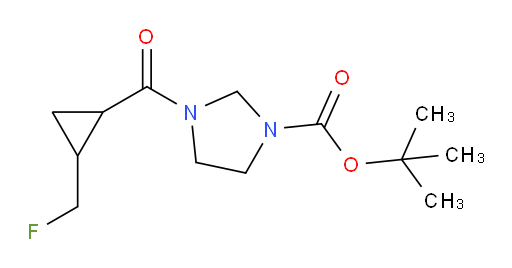 tert-butyl 3-(2-(fluoromethyl)cyclopropanecarbonyl)imidazolidine-1-carboxylate