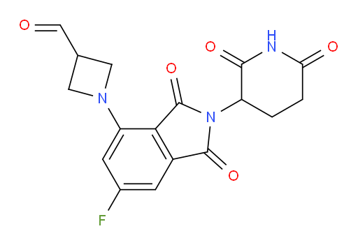 1-(2-(2,6-dioxopiperidin-3-yl)-6-fluoro-1,3-dioxoisoindolin-4-yl)azetidine-3-carbaldehyde