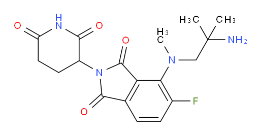 4-((2-amino-2-methylpropyl)(methyl)amino)-2-(2,6-dioxopiperidin-3-yl)-5-fluoroisoindoline-1,3-dione