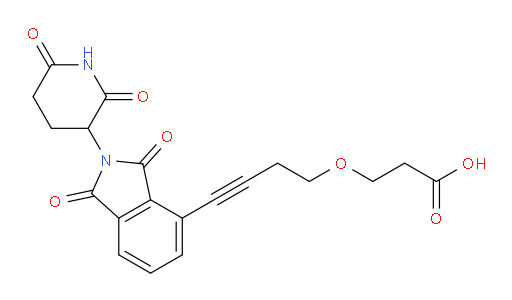 3-((4-(2-(2,6-dioxopiperidin-3-yl)-1,3-dioxoisoindolin-4-yl)but-3-yn-1-yl)oxy)propanoic acid