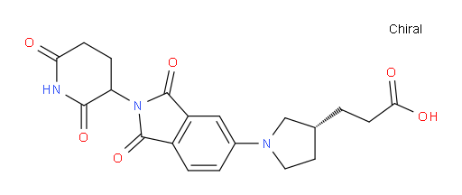 3-((3R)-1-(2-(2,6-dioxopiperidin-3-yl)-1,3-dioxoisoindolin-5-yl)pyrrolidin-3-yl)propanoic acid