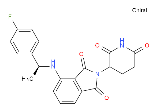 2-(2,6-dioxopiperidin-3-yl)-4-(((S)-1-(4-fluorophenyl)ethyl)amino)isoindoline-1,3-dione