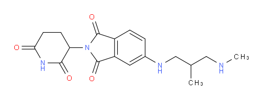 2-(2,6-dioxopiperidin-3-yl)-5-((2-methyl-3-(methylamino)propyl)amino)isoindoline-1,3-dione