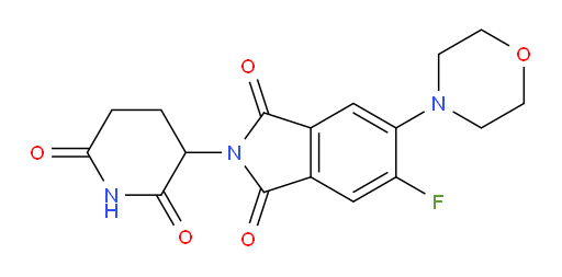2-(2,6-dioxopiperidin-3-yl)-5-fluoro-6-morpholinoisoindoline-1,3-dione