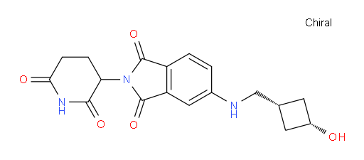 2-(2,6-dioxopiperidin-3-yl)-5-((((1s,3s)-3-hydroxycyclobutyl)methyl)amino)isoindoline-1,3-dione