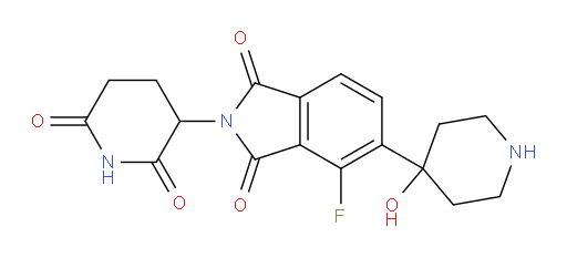 2-(2,6-dioxopiperidin-3-yl)-4-fluoro-5-(4-hydroxypiperidin-4-yl)isoindoline-1,3-dione