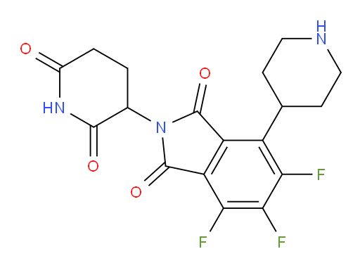2-(2,6-dioxopiperidin-3-yl)-4,5,6-trifluoro-7-(piperidin-4-yl)isoindoline-1,3-dione