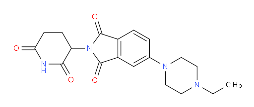 2-(2,6-dioxopiperidin-3-yl)-5-(4-ethylpiperazin-1-yl)isoindoline-1,3-dione