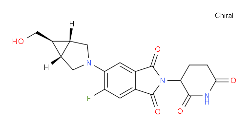 2-(2,6-dioxopiperidin-3-yl)-5-fluoro-6-((1R,5S,6r)-6-(hydroxymethyl)-3-azabicyclo[3.1.0]hexan-3-yl)isoindoline-1,3-dione