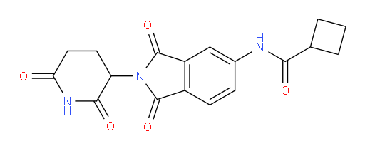 N-(2-(2,6-dioxopiperidin-3-yl)-1,3-dioxoisoindolin-5-yl)cyclobutanecarboxamide