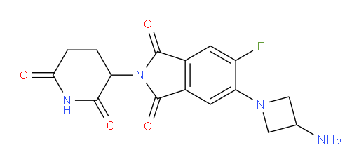 5-(3-aminoazetidin-1-yl)-2-(2,6-dioxopiperidin-3-yl)-6-fluoroisoindoline-1,3-dione