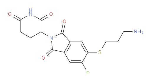 5-((3-aminopropyl)thio)-2-(2,6-dioxopiperidin-3-yl)-6-fluoroisoindoline-1,3-dione