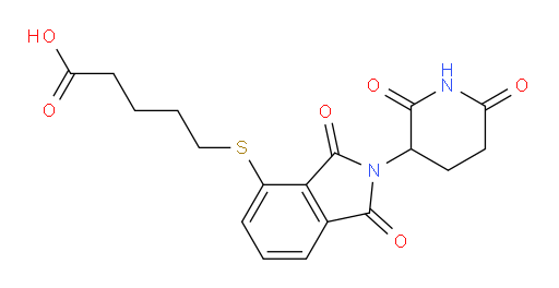 5-((2-(2,6-dioxopiperidin-3-yl)-1,3-dioxoisoindolin-4-yl)thio)pentanoic acid