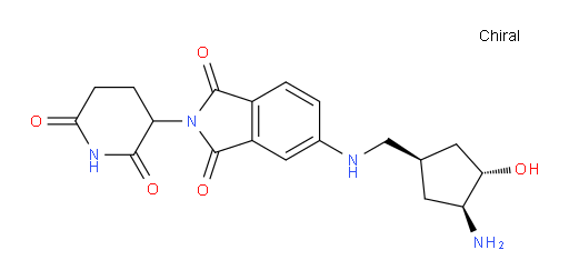 5-((((1R,3S,4S)-3-amino-4-hydroxycyclopentyl)methyl)amino)-2-(2,6-dioxopiperidin-3-yl)isoindoline-1,3-dione