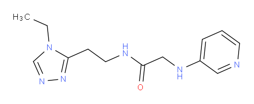 N-(2-(4-ethyl-4H-1,2,4-triazol-3-yl)ethyl)-2-(pyridin-3-ylamino)acetamide
