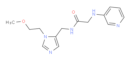 N-((1-(2-methoxyethyl)-1H-imidazol-5-yl)methyl)-2-(pyridin-3-ylamino)acetamide
