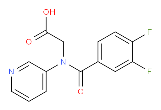 2-(3,4-difluoro-N-(pyridin-3-yl)benzamido)acetic acid