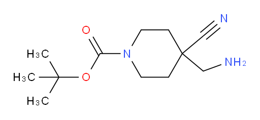 tert-butyl 4-(aminomethyl)-4-cyanopiperidine-1-carboxylate