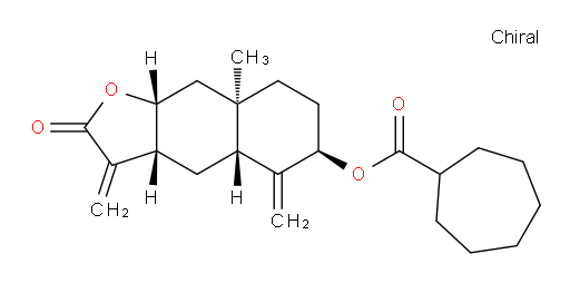 (3aR,4aR,6R,8aR,9aR)-8a-methyl-3,5-dimethylene-2-oxododecahydronaphtho[2,3-b]furan-6-yl cycloheptanecarboxylate
