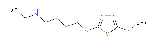 N-ethyl-4-((5-(methylthio)-1,3,4-thiadiazol-2-yl)thio)butan-1-amine