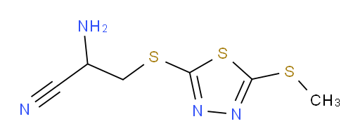 2-amino-3-((5-(methylthio)-1,3,4-thiadiazol-2-yl)thio)propanenitrile