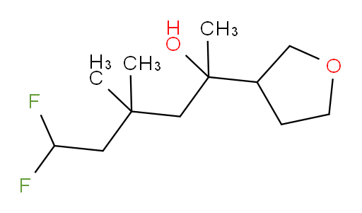 6,6-difluoro-4,4-dimethyl-2-(tetrahydrofuran-3-yl)hexan-2-ol