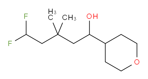 5,5-difluoro-3,3-dimethyl-1-(tetrahydro-2H-pyran-4-yl)pentan-1-ol