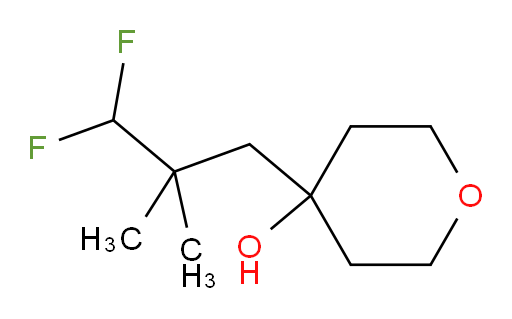 4-(3,3-difluoro-2,2-dimethylpropyl)tetrahydro-2H-pyran-4-ol