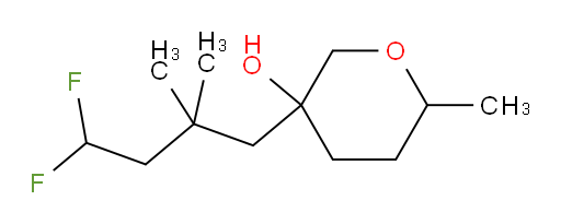 3-(4,4-difluoro-2,2-dimethylbutyl)-6-methyltetrahydro-2H-pyran-3-ol