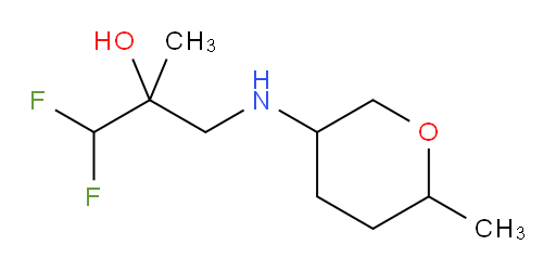 1,1-difluoro-2-methyl-3-((6-methyltetrahydro-2H-pyran-3-yl)amino)propan-2-ol