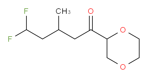 1-(1,4-dioxan-2-yl)-5,5-difluoro-3-methylpentan-1-one