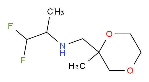 1,1-difluoro-N-((2-methyl-1,4-dioxan-2-yl)methyl)propan-2-amine