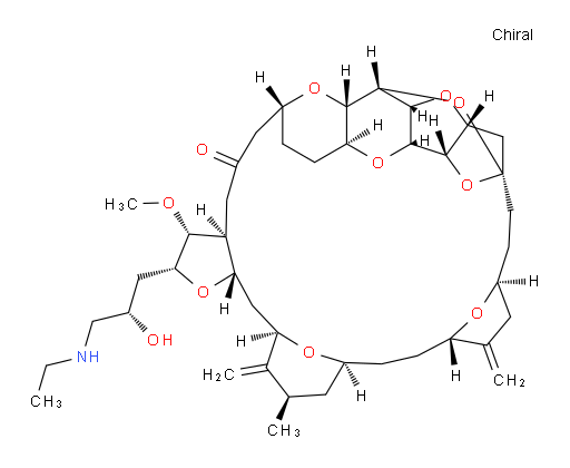 11,15:18,21:24,28-Triepoxy-7,9-ethano-12,15-methano-9H,15H-furo[3,2-i]furo[2′,3′:5,6]pyrano[4,3-b][1,4]dioxacyclopentacosin-5(4H)-one, 2-[(2S)-3-(ethylamino)-2-hydroxypropyl]hexacosahydro-3-methoxy-26-methyl-20,27-bis(methylene)-, (2R,3R,3aS,7R,8aS,9S,10aR,11S,12R,13aR,13bS,15S,18S,21S,24S,26R,28R,29aS)- (9CI)