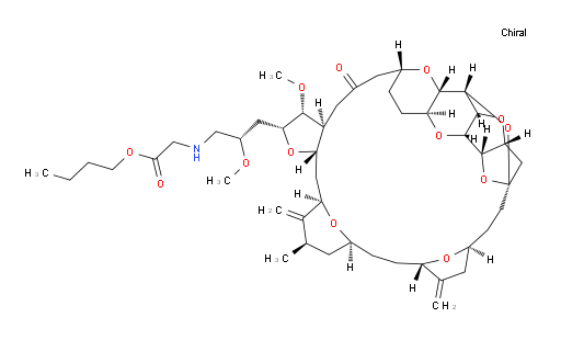 N-[(2S)-2-Methoxy-3-[(2R,3R,3aS,7R,8aS,9S,10aR,11S,12R,13aR,13bS,15S,18S,21S,24S,26R,28R,29aS)-octacosahydro-3-methoxy-26-methyl-20,27-bis(methylene)-5-oxo-11,15:18,21:24,28-triepoxy-7,9-ethano-12,15-methano-9H,15H-furo[3,2-i]furo[2′,3′:5,6]pyrano[4,3-b][1,4]dioxacyclopentacosin-2-yl]propyl]glycine butyl ester (ACI)