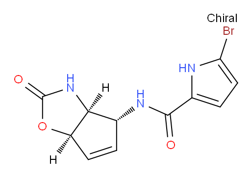 5-bromo-N-((3aS,4R,6aR)-2-oxo-3,3a,4,6a-tetrahydro-2H-cyclopenta[d]oxazol-4-yl)-1H-pyrrole-2-carboxamide