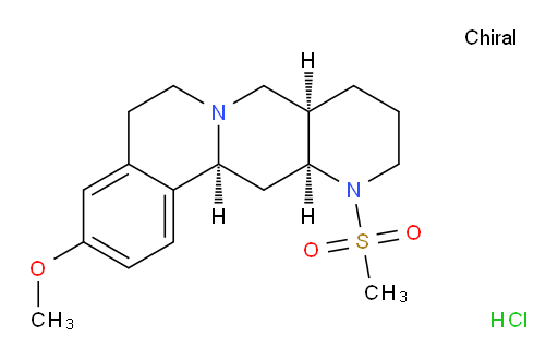 6H-Isoquino[2,1-g][1,6]naphthyridine, 5,8,8a,9,10,11,12,12a,13,13a-decahydro-3-methoxy-12-(methylsulfonyl)-, hydrochloride (1:1), (8aR,12aS,13aS)- (ACI)