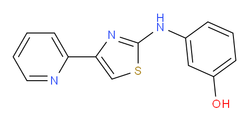 3-[[4-(2-Pyridinyl)-2-thiazolyl]amino]phenol (ACI)