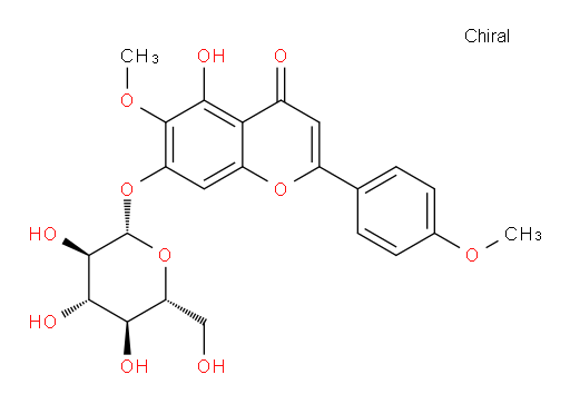 7-(β-D-Glucopyranosyloxy)-5-hydroxy-6-methoxy-2-(4-methoxyphenyl)-4H-1-benzopyran-4-one (ACI)