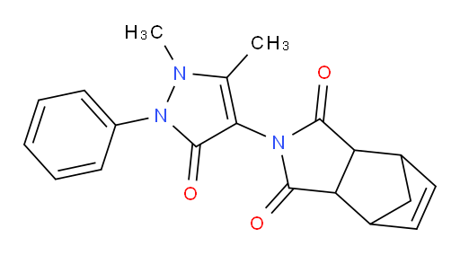 2-(2,3-Dihydro-1,5-dimethyl-3-oxo-2-phenyl-1H-pyrazol-4-yl)-3a,4,7,7a-tetrahydro-4,7-methano-1H-isoindole-1,3(2H)-dione (ACI)