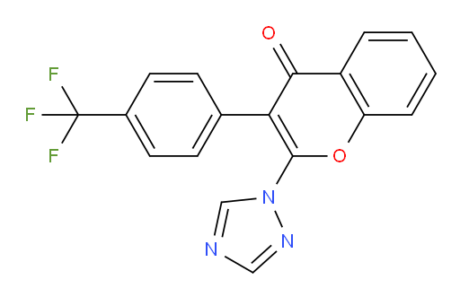 2-(1H-1,2,4-Triazol-1-yl)-3-[4-(trifluoromethyl)phenyl]-4H-1-benzopyran-4-one (ACI)