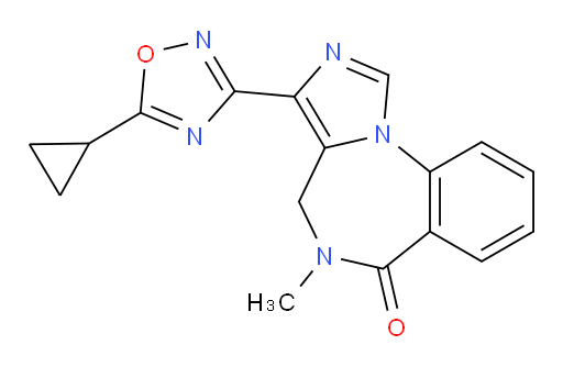 3-(5-Cyclopropyl-1,2,4-oxadiazol-3-yl)-4,5-dihydro-5-methyl-6H-imidazo[1,5-a][1,4]benzodiazepin-6-one (ACI)