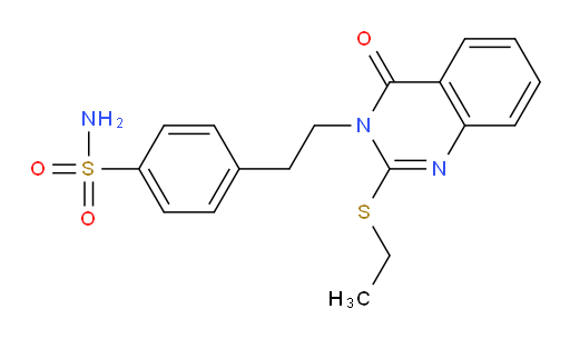 4-[2-[2-(Ethylthio)-4-oxo-3(4H)-quinazolinyl]ethyl]benzenesulfonamide (ACI)