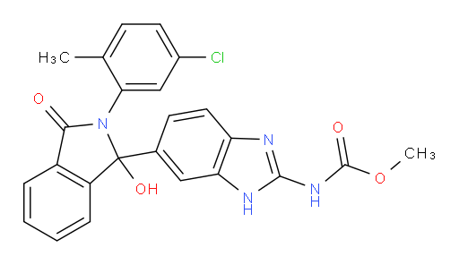 Methyl [5-[2-(5-chloro-2-methylphenyl)-1-hydroxy-3-oxo-2,3-dihydro-1H-isoindol-1-yl]-1H-benzimidazol-2-yl]carbamate