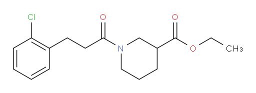 Ethyl 1-[3-(2-chlorophenyl)-1-oxopropyl]-3-piperidinecarboxylate (ACI)