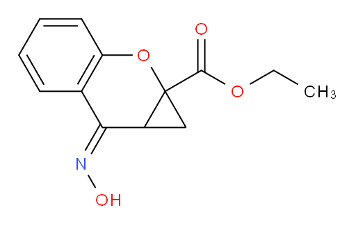 Ethyl 7,7a-dihydro-7-(hydroxyimino)benzo[b]cyclopropa[e]pyran-1a(1H)-carboxylate (ACI)